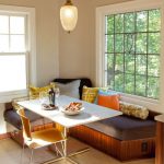 صوفا زاوية صغيرة أنيقة للمطبخ مع مساحة للنوم لشخص واحد