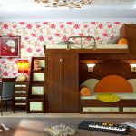 سرير مدمج وأريكة وخزانة ملابس