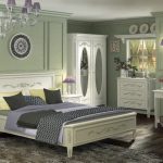 أثاث غرفة نوم الباروك الأبيض