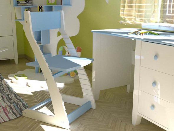 كرسي مع تصميم قابل للتعديل Vyrastayka