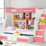 سرير بطابقين للأطفال لثلاث فتيات