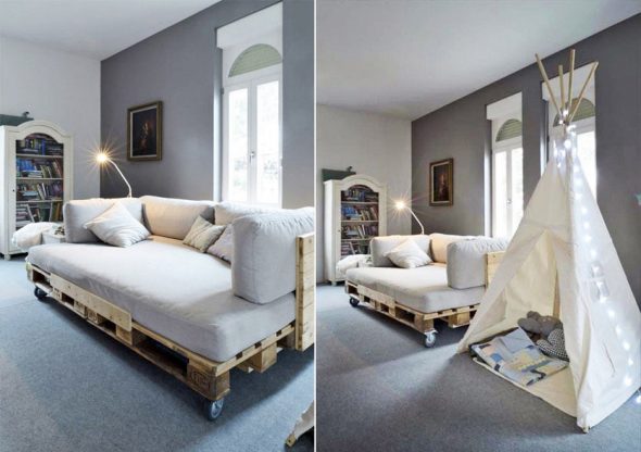 أريكة من المنصات