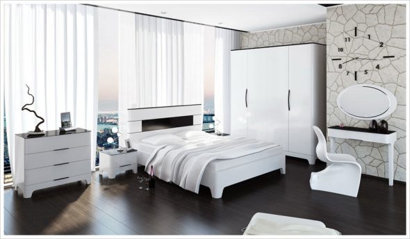 أثاث لامع لتزيين غرف النوم