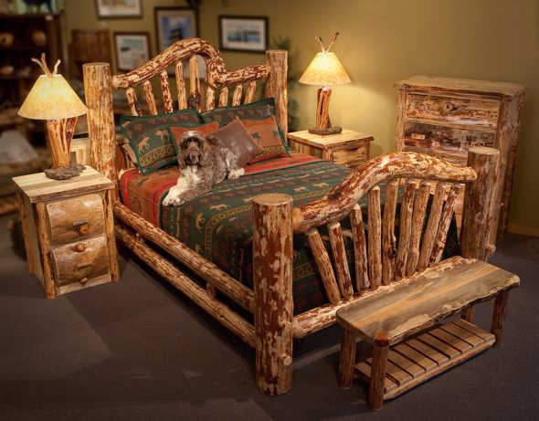 غرفة نوم خشبية مجموعة