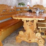 ركن المطبخ المنحوت