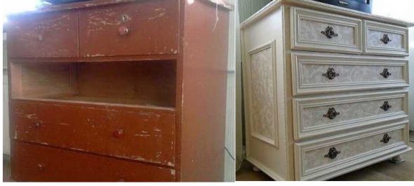 صندوق خشب قديم قبل وبعد