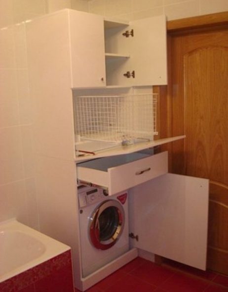 Kabinet terbina dalam untuk mesin basuh