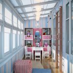 خزانة ملابس للأطفال مع مرآة وزاوية رياضية على لوجيا