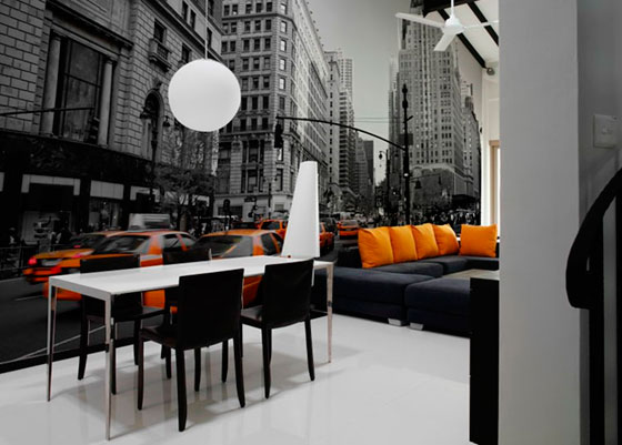 جدارية جدارية - كما لو كنت تتناول العشاء في المدينة