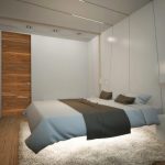 سرير عصري غير عادي يرتفع في الهواء