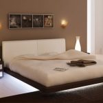 أضواء تحت السرير يخلق تأثير غير عادي.