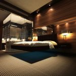 أنيقة ارتفاع السرير مع الضوء