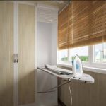 خزانة ملابس مع طاولة كي مدمجة