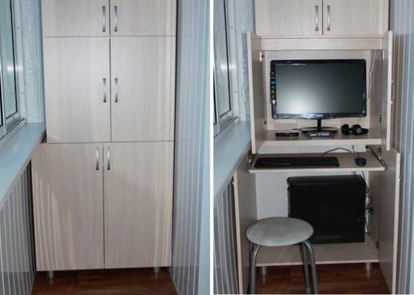 خزانة الملابس على الشرفة