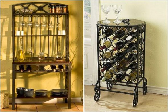 النبيذ الرفوف