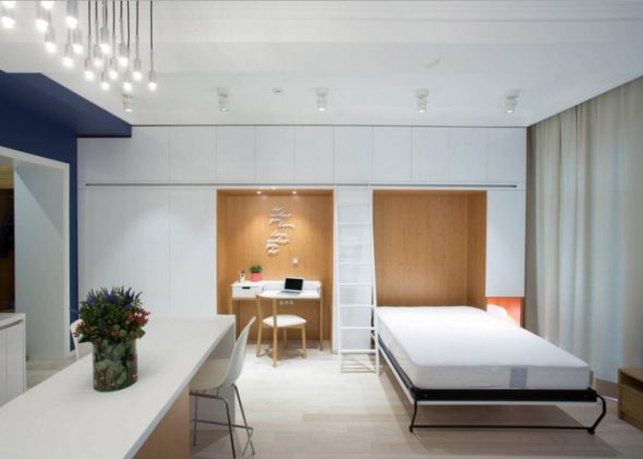 أسلوب علوي مريح مشرق لشقة صغيرة