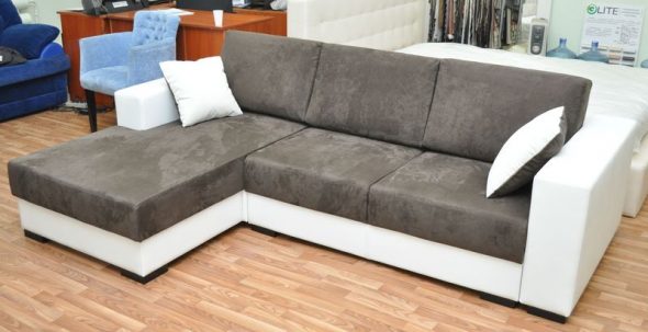 ركن أريكة من جلد الغزال