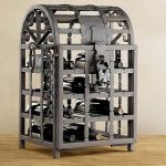 مجلس الوزراء النبيذ الحديد مع قفل