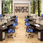 الأثاث من اللوح للموظفين