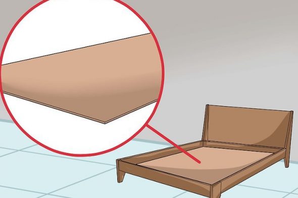 نضع ورقة من الخشب الرقائقي