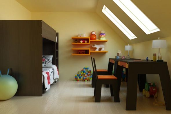 مكاتب تحت نافذة العلية