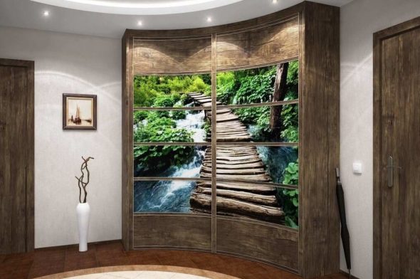التصميم الأنيق دائرة نصف قطرها خزانة الملابس