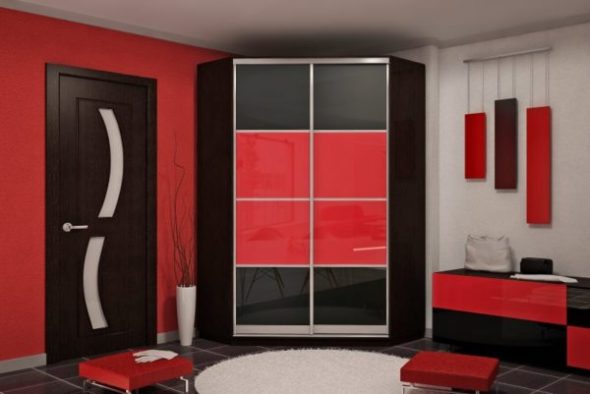 خزانة ملابس من النوع الزاوي