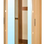 خزانة ملابس زاوية مع أبواب الأكورديون