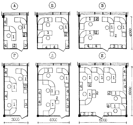 تخطيطات أثاث المكاتب