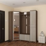 خزانة ملابس الزاوية مع العثماني للممر