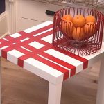 زخرفة الجدول مع الشريط والشريط