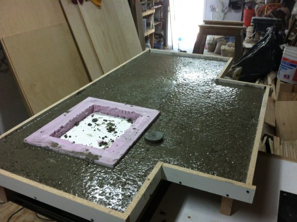 صب الخرسانة