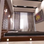 سرير المنصة في داخل غرفة النوم