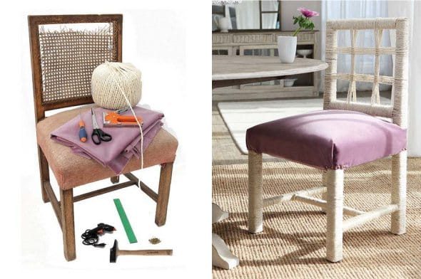 النسيج مع خيوط