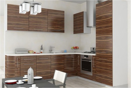 المطبخ مع واجهات MDF ،