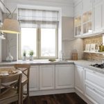 طاولة نصف دائرية لمطبخ صغير جدًا