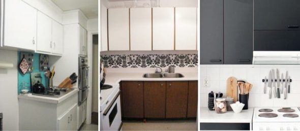 استبدال واجهات المطبخ بالبلاستيك