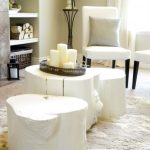 طاولة القهوة من الجذع دون الساقين