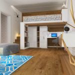 السرير ، مخبأة عن عيون على 2 الطبقة