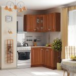 مجموعة أثاث ركنية صغيرة للمطبخ