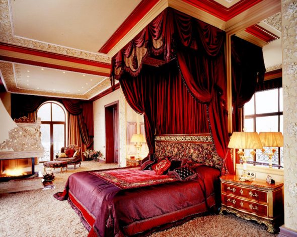 مظلة ضخمة القرمزي مشرق