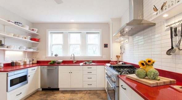 تخطيط المطبخ على شكل حرف U