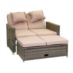 طي الروطان أريكة قابلة للتحويل