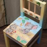 เก้าอี้เด็ก Decoupage