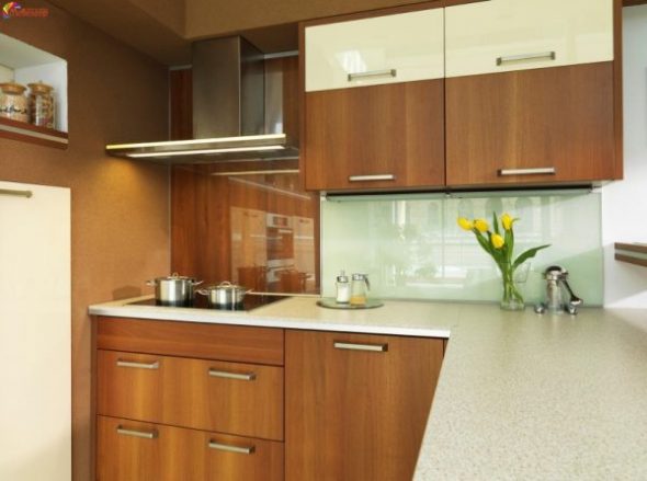 المطبخ الزاوية من اللوح