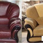 تحديث كرسي في لون الرمال بعد الترميم