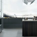 مطبخ بانورامي بدون خزانات علوية