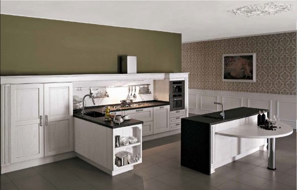 القضبان للمطبخ دون خزائن أعلى