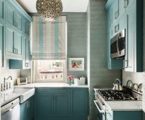 لطيف المطبخ الفيروز جو السقف