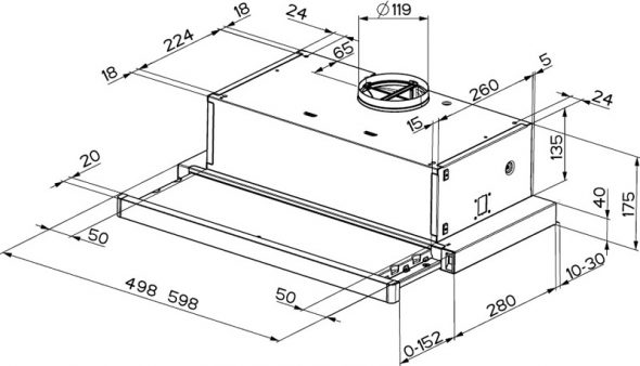 المدمج في مخطط غطاء محرك السيارة